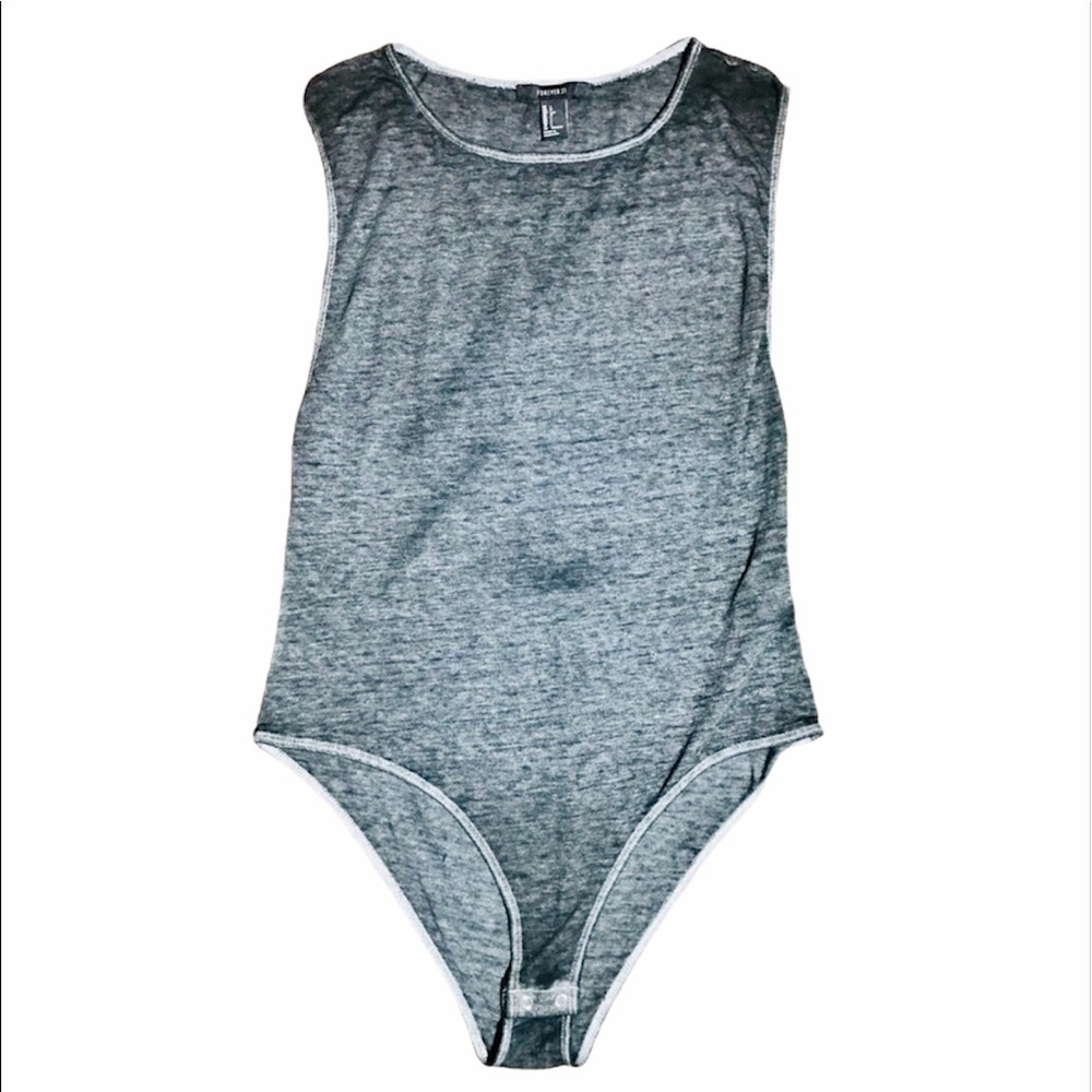 Forever 21 Charcoal Grey Bodysuit
